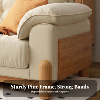 3-Seater Straight Sofa Japanese aesthetic Couch Small Apartment suitable for Home Furniture for Homeowners, Families, Living Room, Lounge Area