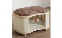Cat House Stool Four-Season Enclosed Pet Hideaway Multifunctional Stackable Pet Condo for Entryway