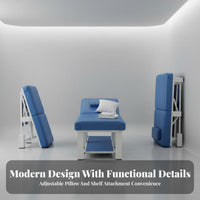 Massage Bed Multi-Functional Folding Massage Table Foldable Design Spa Treatment Bed for Aesthetic Specialists, Permanent Design Artists, Salon, Spas