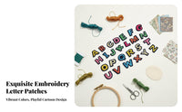 Embroidered Letter Applique Decorative Embroidered A-Z Letters Versatile Colorful Letter Applique for DIY Enthusiast S, Parents, School Uniforms
