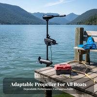 Electric Trolling Engine Quiet Functioning Boat Engine Saltwater & Freshwater Ready Debris-Resistant Propeller for Anglers