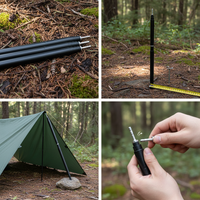 Aluminum Telescopic Tent Pole with Snap Lock for Outdoor Camping Tarp Canopy
