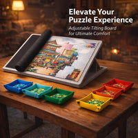 Puzzle Mat with Sorters, Board Puzzles for Family Fun, Puzzle Mat, Portable Puzzle Mat Storage, Puzzle Organiser for Puzzle Pieces