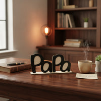 Freestanding Desktop Photo Frame Cutout Wooden Photo Frame Stylish Decor Sturdy for Family, Shelf
