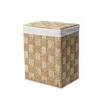 Paper Rope Basket with Liner Natural Organizer Wicker for Bedroom