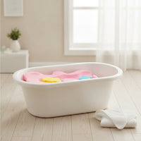 Baby Bath Sponge Contoured Bath Sponge with Bear Shape Baby Bathtub Cushion Foam Thick for Babies
