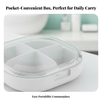 4-Compartment Container Pocket-Sized 4-Compartment Case for tripers