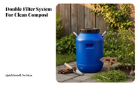 Kitchen Waste Compost Container Double Filtration System Household Compost Bin Food Scrap Container for Patio