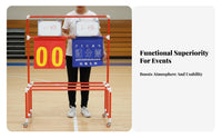 Multi-Sport Use Freestanding Flip Scoreboard High Visibility Manual Flip Scoreboard Portable Scoring Stand Water Resistant for Players, Gymnasium, Tournaments, Backyard
