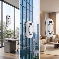 Smart Window Cleaning Robot Power-off Protection Robotic Window Cleaner Microfiber Compact for Homeowners