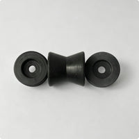 3 Pieces Blue and Black Boat Vehicle Roller Assembly 14.5 Mm Hole Boat Vehicle Roller Kit Long-Lasting Marine Hardware Reduces Friction
