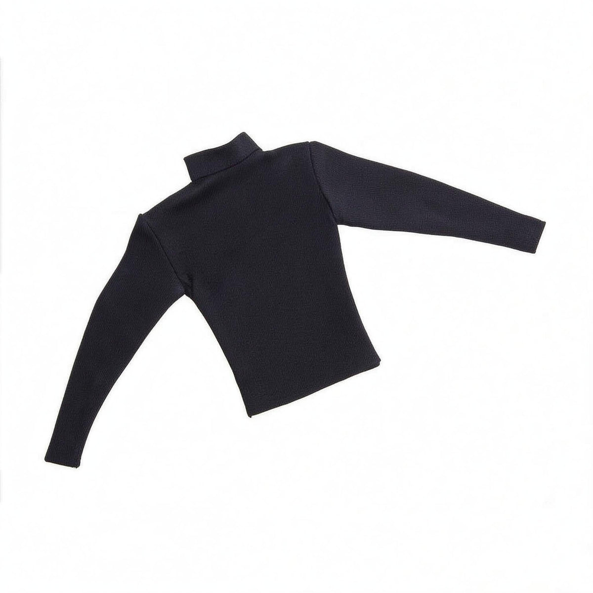 1/6 Scale Long Sleeve Top Color Miniature Mock Neck Shirt Plain Miniature Pullover Top