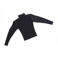 1/6 Scale Long Sleeve Top Color Miniature Mock Neck Shirt Plain Miniature Pullover Top