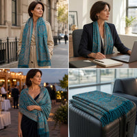 Yunnan Lijiang Ethnic Style Cashew Pattern Scarf Shawl for Women, Thickened Versatile Winter Wrap