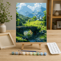 DIY Acrylic Paint by Numbers Kit for Adults & Beginners, Floral Landscape Design, Stress Relief Home Decor