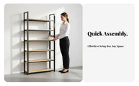 Multi-Tier Metal Storage Shelf Heavy Duty Commercial Goods Display Stand Sturdy Structure Modular Iron Frame Shelving for Renters, Supermarket, Garage