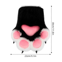 Feline Paw Gloves Cute Design Soft Mittens Soft for Cosplayers