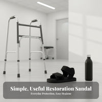 Safeguarding Foot Fracture Recovery Shoe Adjustable Straps Medical Shoe for Bandaged Foot Non-Skid Sole Ventilated Toe Cast Sandal Breathable Material for Patients, Adults, Seniors, Injury Rehabilitation, Indoors, Home, Outdoors