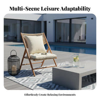3 Pieces Portable Folding Balcony Set Long-Lasting Alloy Frame 3 Piece Outdoor Furniture Set Comfortable Cushion Foldable Backrest Chair No Assembly Required for Apartment Dwellers, Couples, Homeowners, Patio, Courtyard, Garden, Indoor