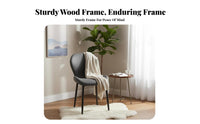 Ergonomic Backrest Upholstered Side Chair Modern Design Upholstered Shell Chair Space-Saving Dining Seating Stable Frame for Homeowners, Families, Interior Decorators, Game Room, Home Office, Bedroom, Restaurant