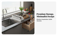Kitchen Cabinet Pull-out Organizer Space Saving Pull-out Cabinet Basket Large Capacity Sliding Drawer Storage Rack for Pantry, Washroom, Office