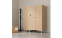 Sturdy Double Door Portable Closet Large Capacity Steel Frame Cloth Armoire Collapsible Portable Clothes Organizer Dustproof for Renters, Rental Apartment