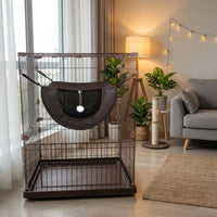 Cat Hammock Hanging Cat Bed with Breathable Mesh, Comfortable Hanging Bed Hammock Bed for Cat Cage Accessory, Indoor Cat Bed and Kitten Bed