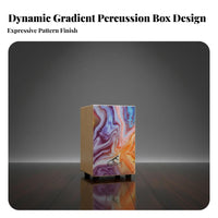 Adjustable Internal Strings Cajon Drum Solid Wood Panel Wooden Cajon Portable Design for Children, All Ages, Acoustic Sessions