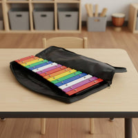 15 Note Glockenspiel Crisp Music Learners Musical Instrument Includes Carrying Case Aluminum Bar Xylophone for Classroom