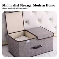 3 Pieces Foldable Frame Storage Box Large Capacity Clothing Container dust-resistantresistant