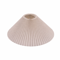 Light Shade with Pleated Design for Table Lamps, Lampshade 41cm Diameter in PVC Material, Bedside for Bedroom