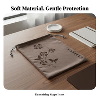 Multi-Purpose Drawstring Pouch Lint-Non-Lint Velvet Storage Bag Washable for Travelers, Students, Daily Carry, Home Organization, Backpack