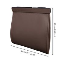 PU Leather Vehicle Trash Bin Easy Installation Vehicle Garbage Bin Universal Fit Hanging Car Garbage Bag for Road Trips