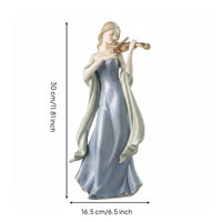 Ceramic Lady Figurine European Style Ceramic Woman Statue Elegant Design Woman Figurine for Entryway