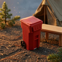 1:64 Scale Mini Trash Bin Molded Lid Model Scene Trash Bin Scene Decoration Mini Waste Container Realistic Details