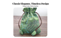 Multipurpose Chinese Silk Pouch Reusable Silk Brocade Pouch Assorted Colors and Designs for Collectors, Women, Home Storage, Travel, Parties