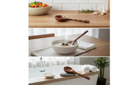 Long-Handled Wooden Ladle with Hanging Hole Deep-Bowl Wooden Ladle Heat-Resistant Serving Spoon Smooth for Cooking