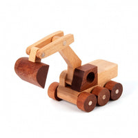 Wooden Construction Vehicle Toy Moving Wheels Wooden Vehicle Toy for Playroom, Classroom