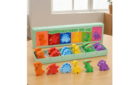 Early Learning Dinosaur Matching Game Educational Matching Game with Wooden Box Preschool Toy Compact for Preschoolers, Kids, Toddlers, Playroom, Classroom, Travel