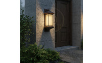 Energy-Saving Solar Wall Light Weather-Resistant Waterproof Wall Lantern Weatherproof Solar Porch Light LED for Patio