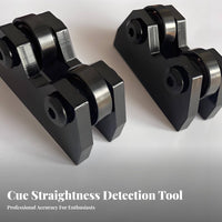 2 Pieces Accurate Billiard Cue Straightener 360° Rotation Pool Cue Straightness Checker Long-Lasting