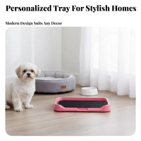 Indoor Dog Toilet Tray Spill-Resistant Dog Potty Tray Puppy Training Potty Keeps Paws Dry Indoor Pee Pad Holder Easy to Clean