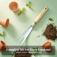 Garden Tool Stainless Steel Compact Trowel Portable Small Gardening Tools for Beginners, Kids