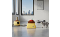 Low-Shedding Cherry Pudding Cat Scratcher Long-Lasting Vertical Cat Scratcher with Ball Protects Furniture Sisal Rope Scratching Ball Post Stable Base for Living Room, Bedroom
