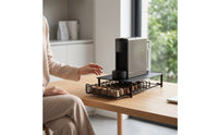 Metal Coffee Machine Stand with Drawer Sturdy Coffee Capsule Drawer Countertop Organizer Sleek for Kitchen Counter