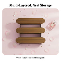 Tiered Cosmetic Organizer Space-Saving Perfume Display Stand Stepped Vanity Shelf Modern Design Multi-Level Perfume Rack
