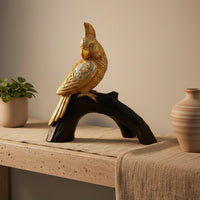 Resin Parrot Figurine Realistic Parrot Figurine Stable Base for Tabletop