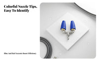 Brass Core Double Head Rotating Spray Nozzle Rotating Pressure Washer Nozzle Heavy Duty for Car Detailers