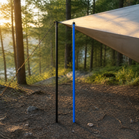 Adjustable Aluminum Tent Pole for Camping Tarps and Large Tents