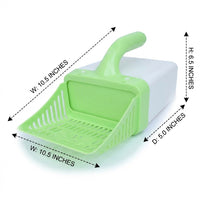 Cat Sifter with Holder Waste Bin, PP Material Sifter with Small Round Holes, Unified Handle Design for Kitten Waste and Cat Owners